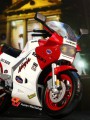 90s X Ausan Workshop - AS012 - 1/12 Scale Figure - RG500 Motorcycle + Wireless Powered Backdrop